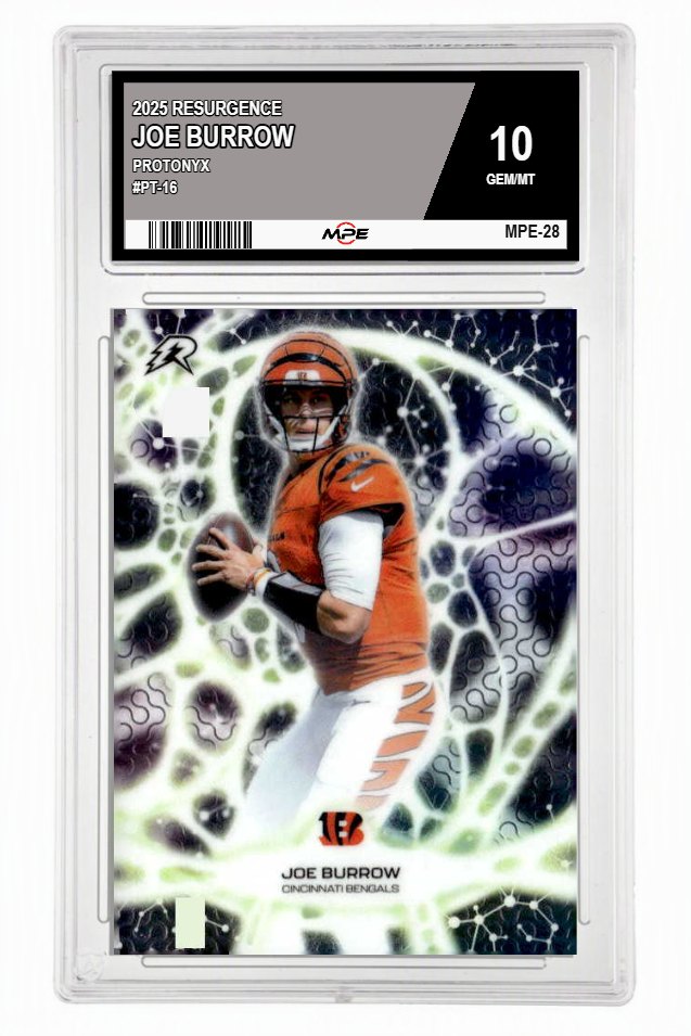 2025 RESURGENCE PROTONYX #PT-16 JOE BURROW MPE 10 GEM/MT — graded card up for auction