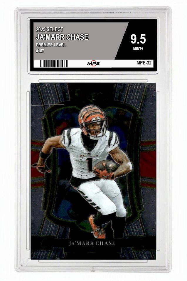 2025 SELECT PREMIER LEVEL #157 JA'MARR CHASE MPE 9.5 MINT+ — graded card up for auction