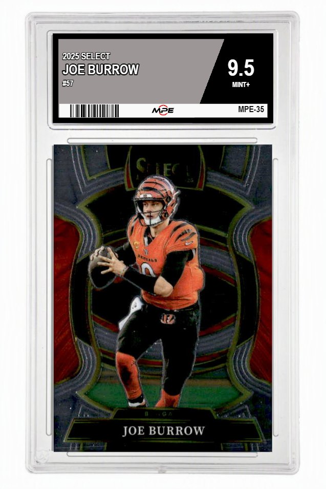 2025 SELECT #57 JOE BURROW MPE 9.5 MINT+ — graded card up for auction