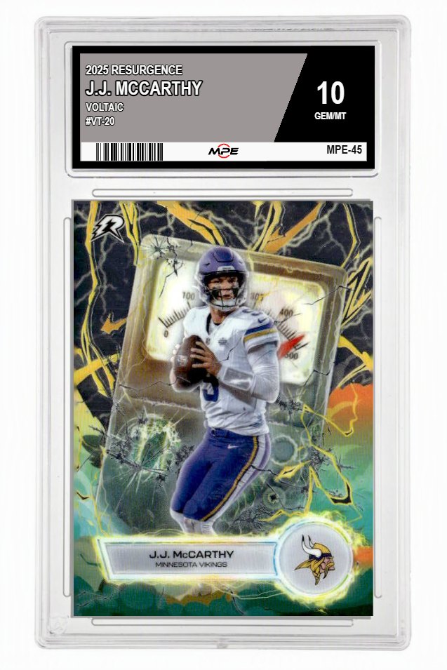2025 RESURGENCE VOLTAIC #VT-20 J.J. MCCARTHY MPE 10 GEM/MT — graded card up for auction