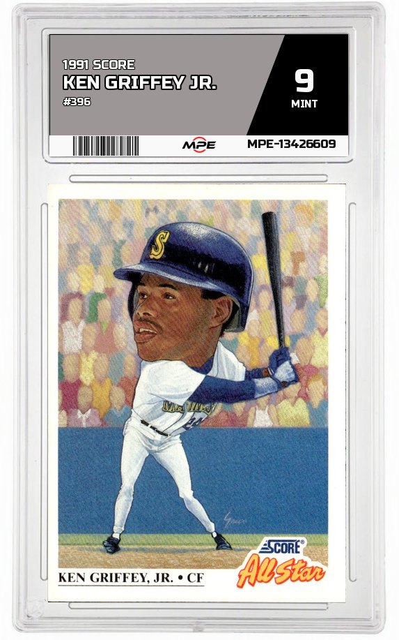 1991 SCORE #396 KEN GRIFFEY JR. MPE 9 MINT — graded card auctioned from the MPE vault