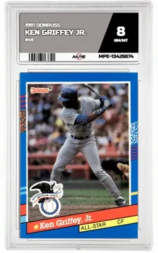 1991 DONRUSS #49 KEN GRIFFEY JR. MPE 8 NM/MT — graded card up for auction