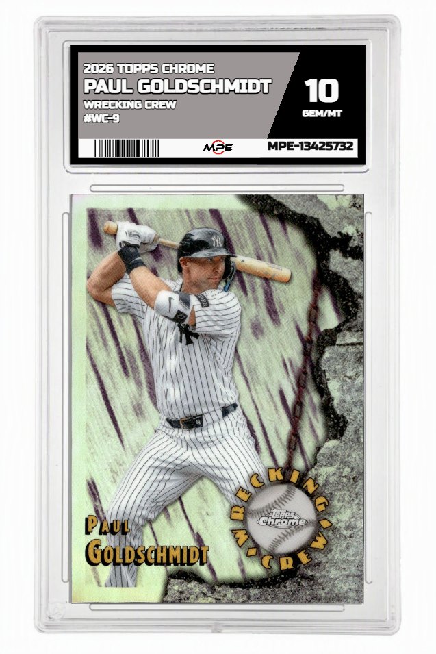 2026 TOPPS CHROME WRECKING CREW #WC-9 PAUL GOLDSCHMIDT MPE 10 GEM/MT — graded card auctioned from the MPE vault