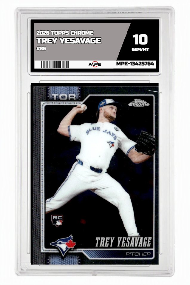 2026 TOPPS CHROME #86 TREY YESAVAGE MPE 10 GEM/MT — graded card auctioned from the MPE vault