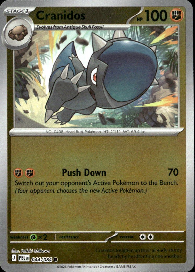 2026 Pokemon Mega Evolution Cranidos graded slab