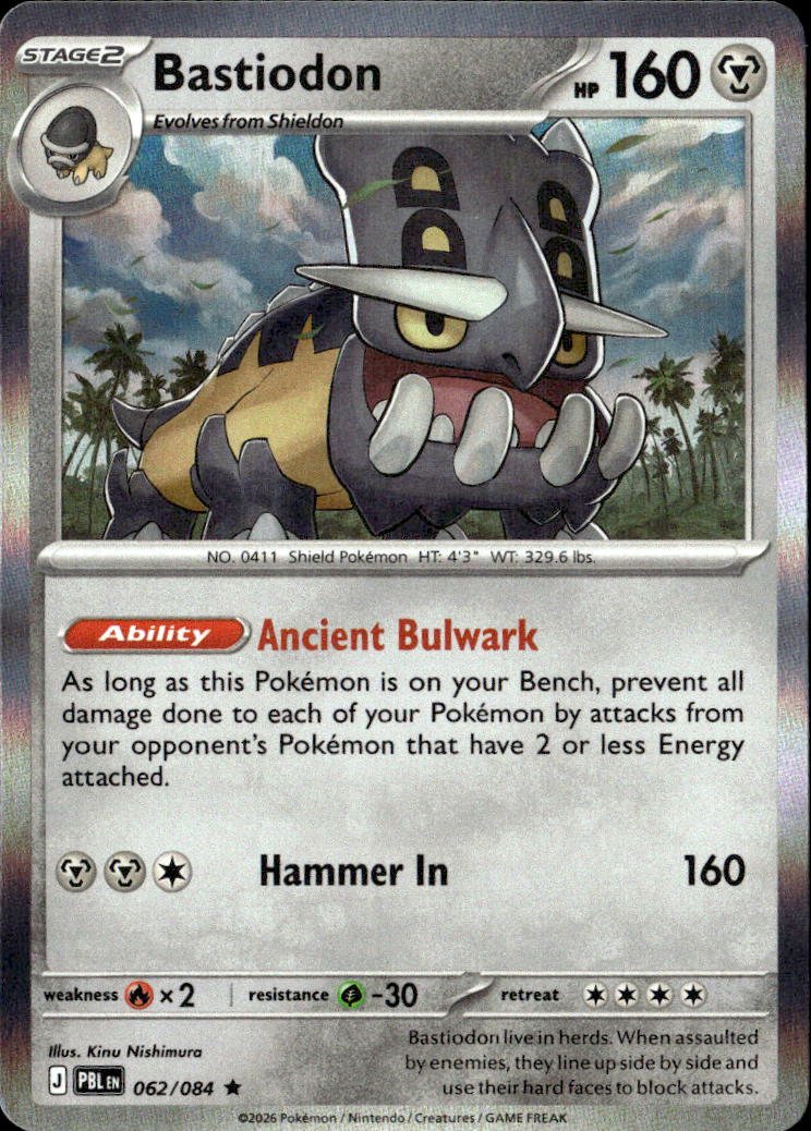 2026 Pokemon Mega Evolution Bastiodon graded slab