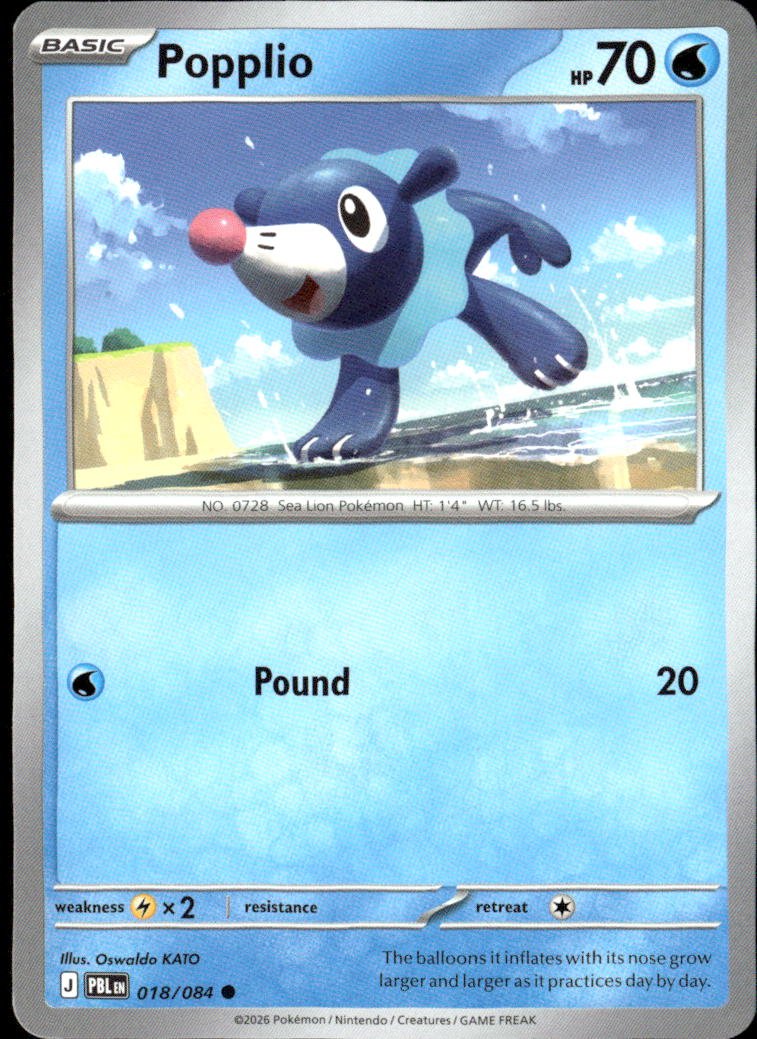 2026 Pokemon Mega Evolution Popplio graded slab
