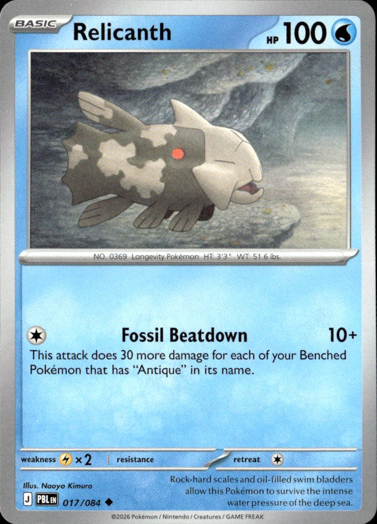 2026 Pokemon Mega Evolution Relicanth graded slab