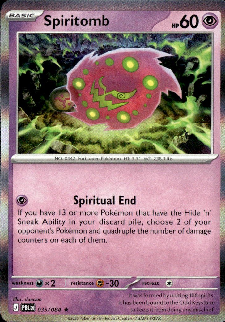 2026 Pokemon Mega Evolution Spiritomb graded slab