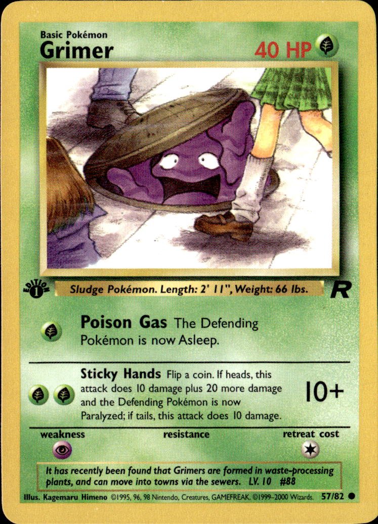2000 Pokemon Original Grimer graded slab