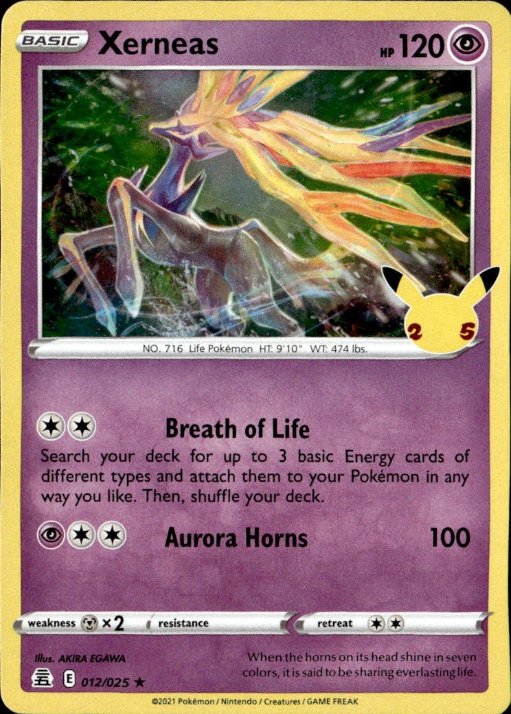 2021 Pokemon Sword And Shield Xerneas graded slab