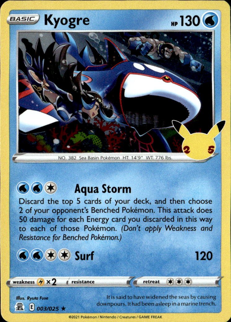 2021 Pokemon Sword And Shield Kyogre graded slab
