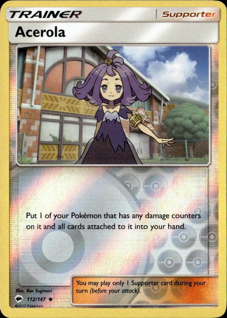 2017 Pokemon Sun And Moon Acerola graded slab