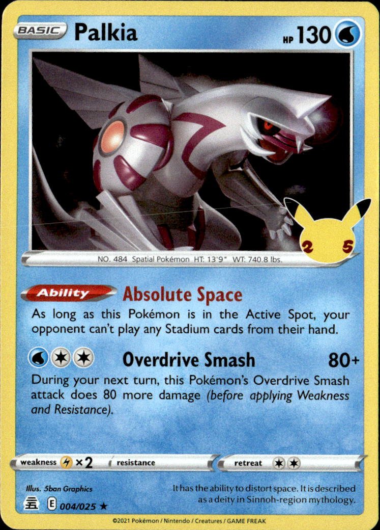 2021 Pokemon Sword And Shield Palkia graded slab