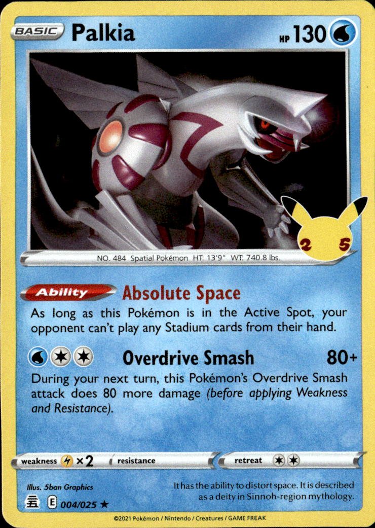 2021 Pokemon Sword And Shield Palkia graded slab