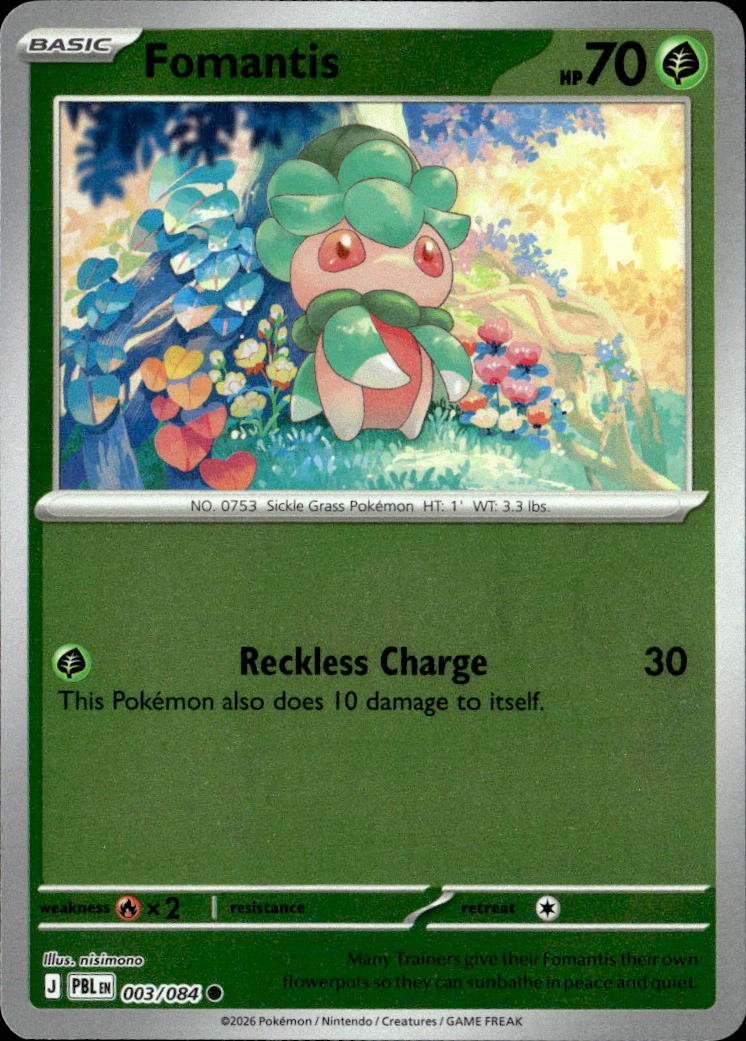 2026 Pokemon Mega Evolution Fomantis graded slab
