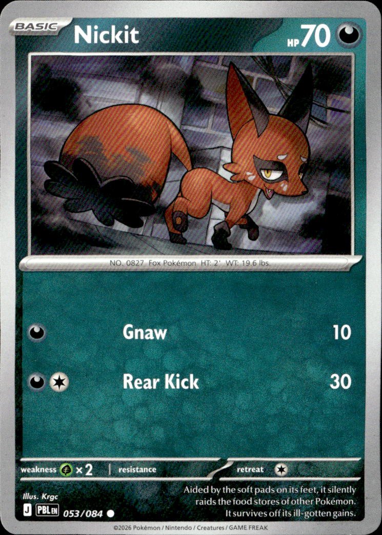 2026 Pokemon Mega Evolution Nickit graded slab