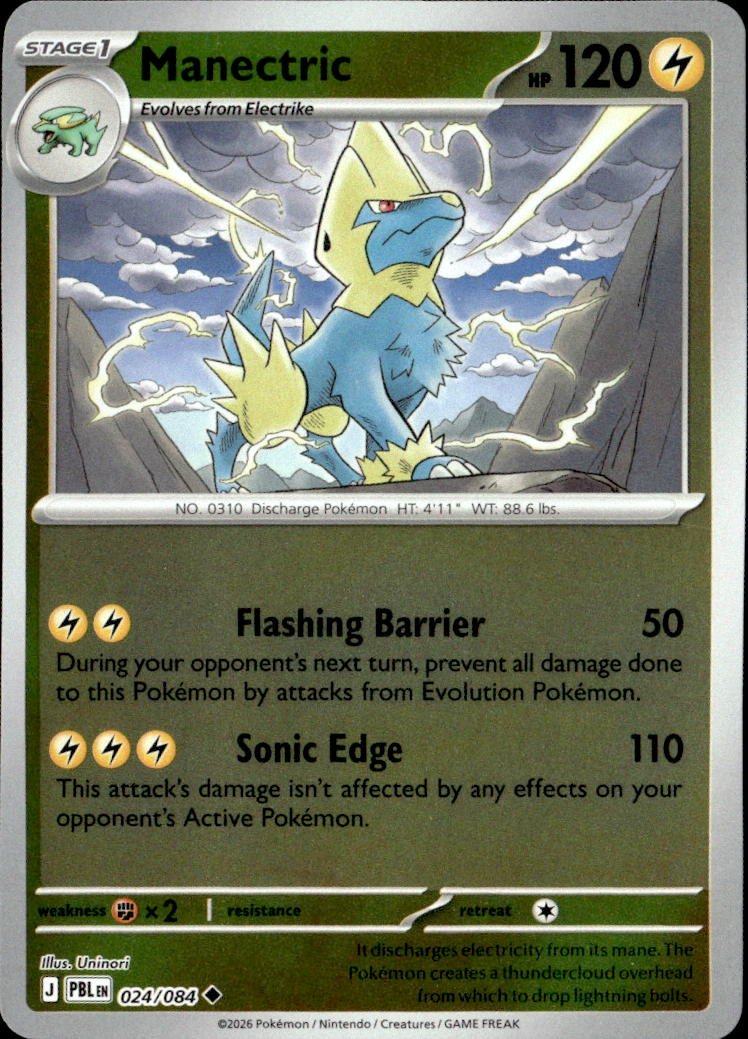 2026 Pokemon Mega Evolution Manectric graded slab
