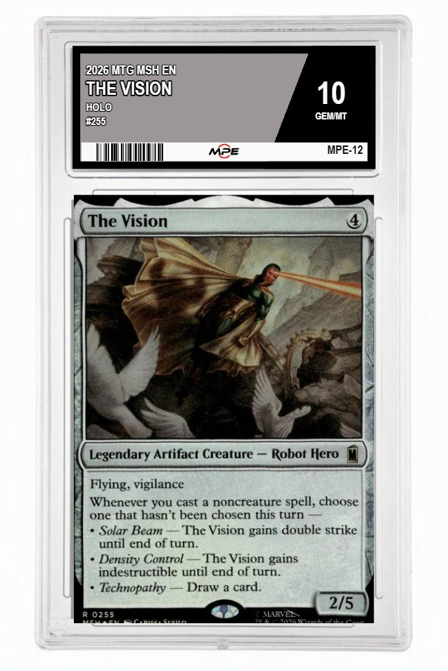 2026 MTG MSH EN HOLO #255 THE VISION MPE 10 GEM/MT — graded card up for auction