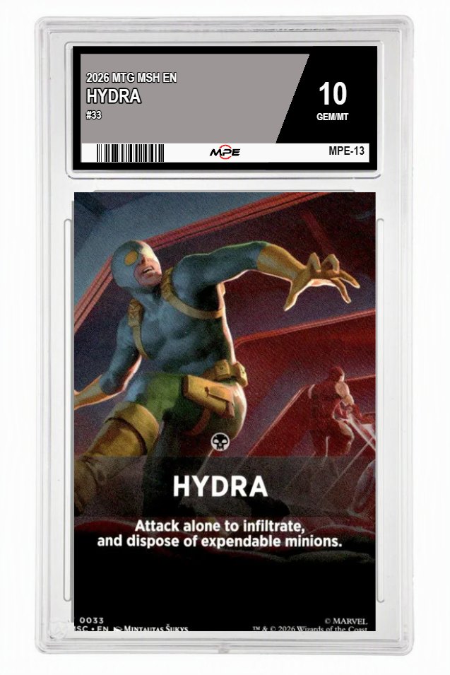 2026 MTG MSH EN #33 HYDRA MPE 10 GEM/MT — graded card up for auction