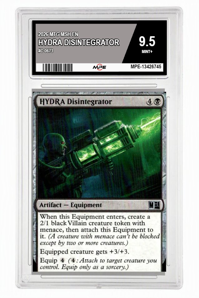 2026 MTG MSH EN #C 0673 HYDRA DISINTEGRATOR MPE 9.5 MINT+ — graded card up for auction