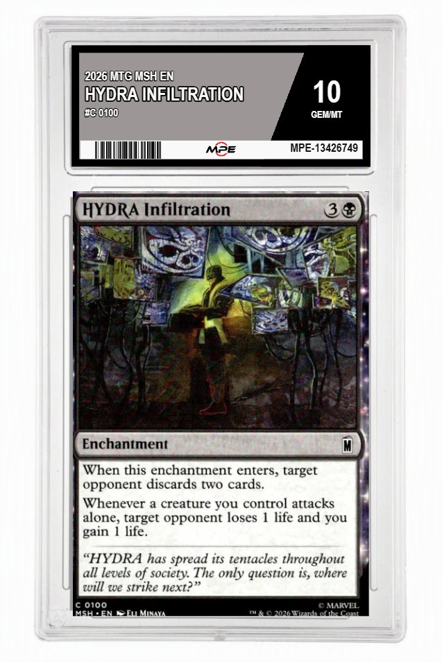 2026 MTG MSH EN #C 0100 HYDRA INFILTRATION MPE 10 GEM/MT — graded card up for auction