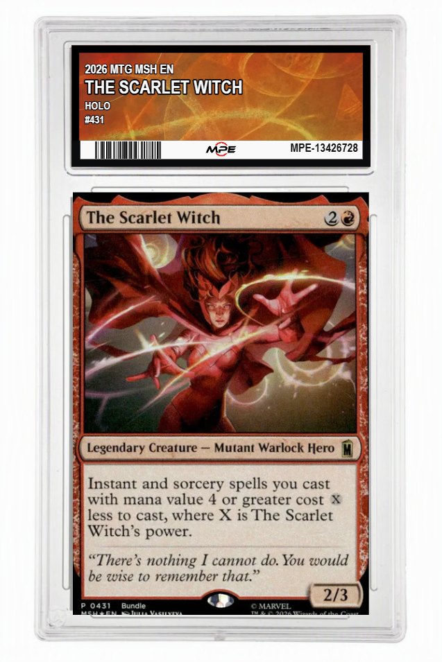 2026 MTG MSH EN HOLO #431 THE SCARLET WITCH — graded card up for auction