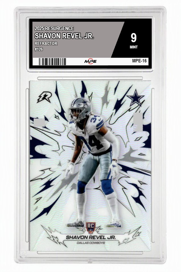 2025 RESURGENCE REFRACTOR #126 SHAVON REVEL JR. MPE 9 MINT — graded card auctioned from the MPE vault