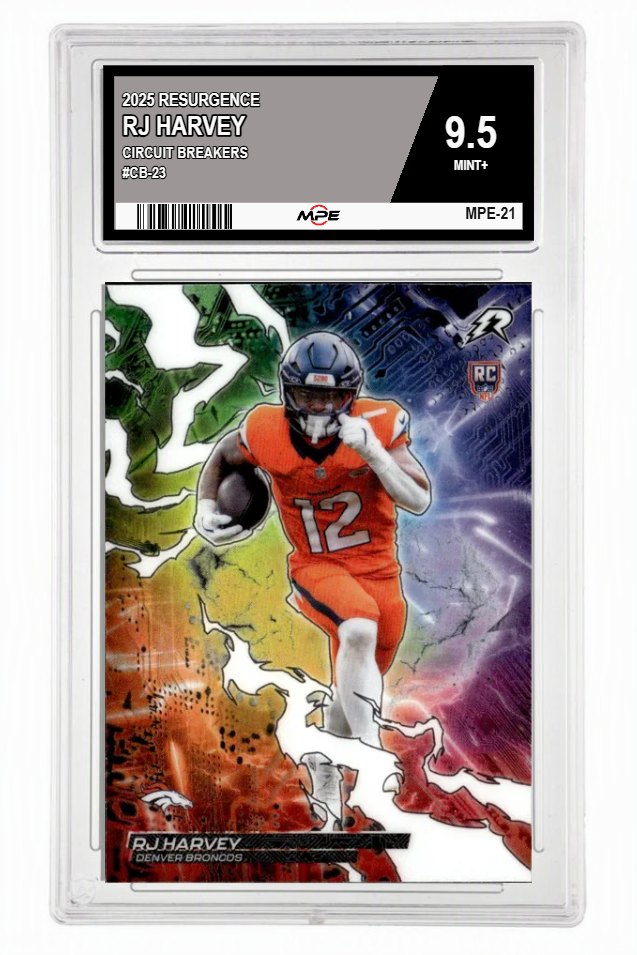 2025 RESURGENCE CIRCUIT BREAKERS #CB-23 RJ HARVEY MPE 9.5 MINT+ — graded card auctioned from the MPE vault