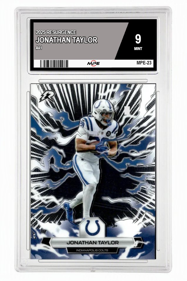2025 RESURGENCE #41 JONATHAN TAYLOR MPE 9 MINT — graded card up for auction