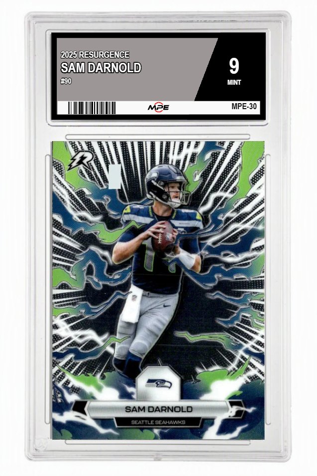 2025 RESURGENCE #90 SAM DARNOLD MPE 9 MINT — graded card auctioned from the MPE vault