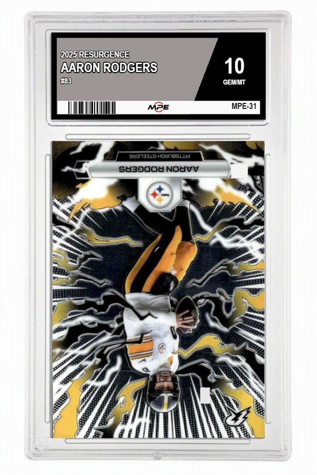 2025 RESURGENCE #83 AARON RODGERS MPE 10 GEM/MT — graded card up for auction