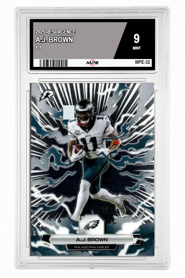 2025 RESURGENCE #78 A.J. BROWN MPE 9 MINT — graded card up for auction