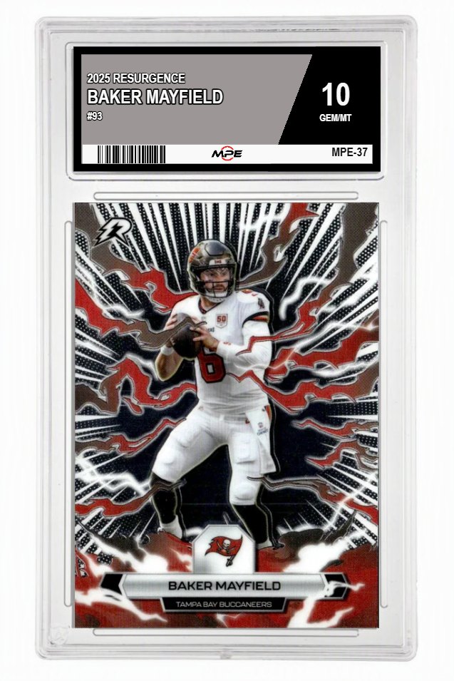 2025 RESURGENCE #93 BAKER MAYFIELD MPE 10 GEM/MT — graded card auctioned from the MPE vault