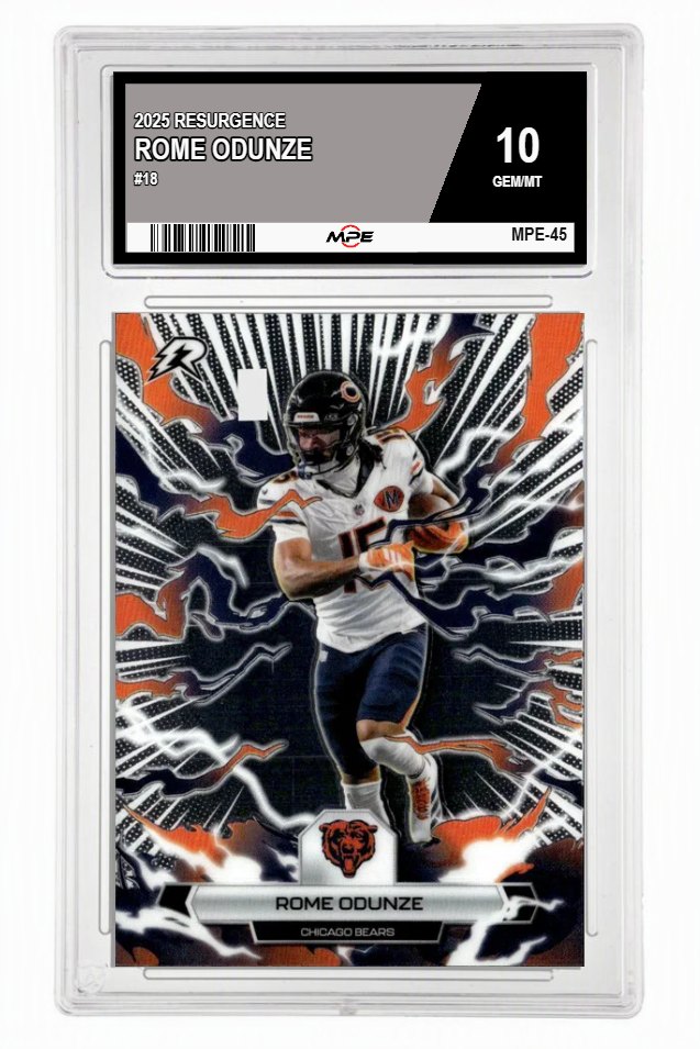 2025 RESURGENCE #18 ROME ODUNZE MPE 10 GEM/MT — graded card auctioned from the MPE vault