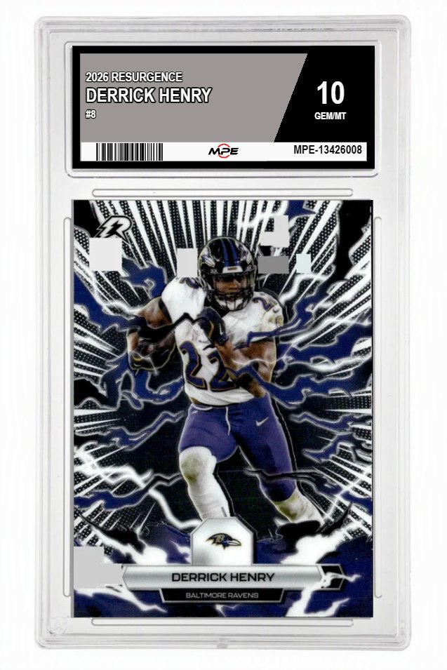 2026 RESURGENCE #8 DERRICK HENRY MPE 10 GEM/MT — graded card auctioned from the MPE vault