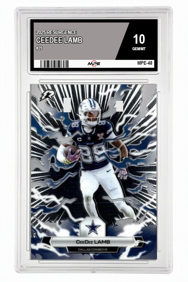 2025 RESURGENCE #25 CEEDEE LAMB MPE 10 GEM/MT — graded card auctioned from the MPE vault