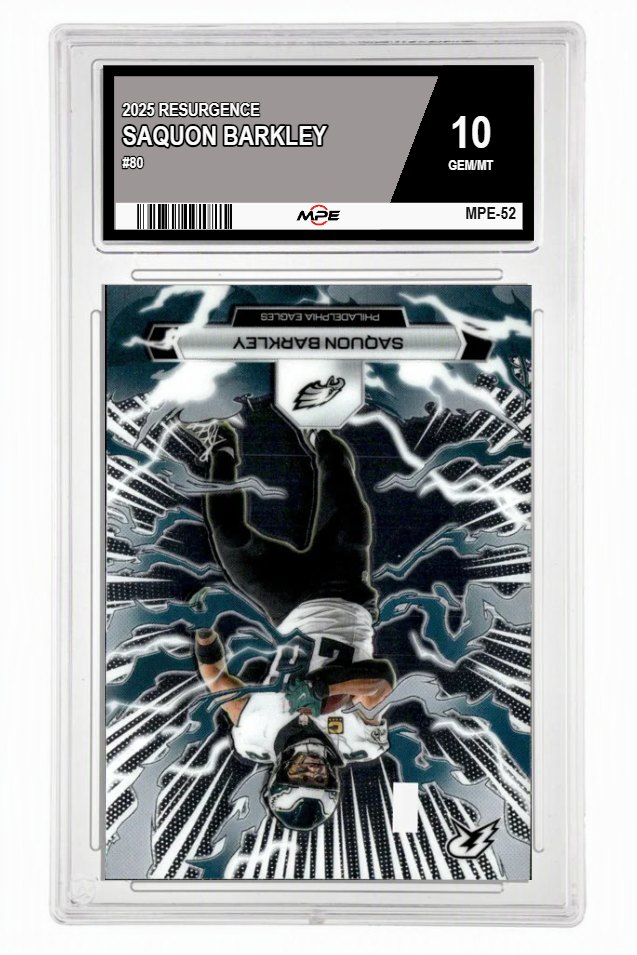 2025 RESURGENCE #80 SAQUON BARKLEY MPE 10 GEM/MT — graded card auctioned from the MPE vault