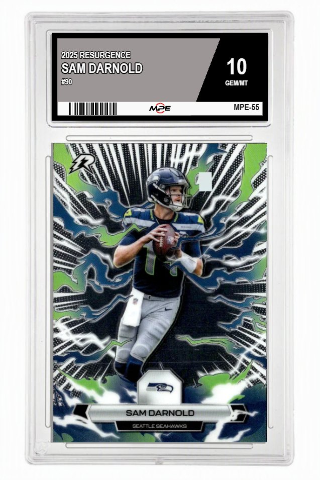 2025 RESURGENCE #90 SAM DARNOLD MPE 10 GEM/MT — graded card auctioned from the MPE vault