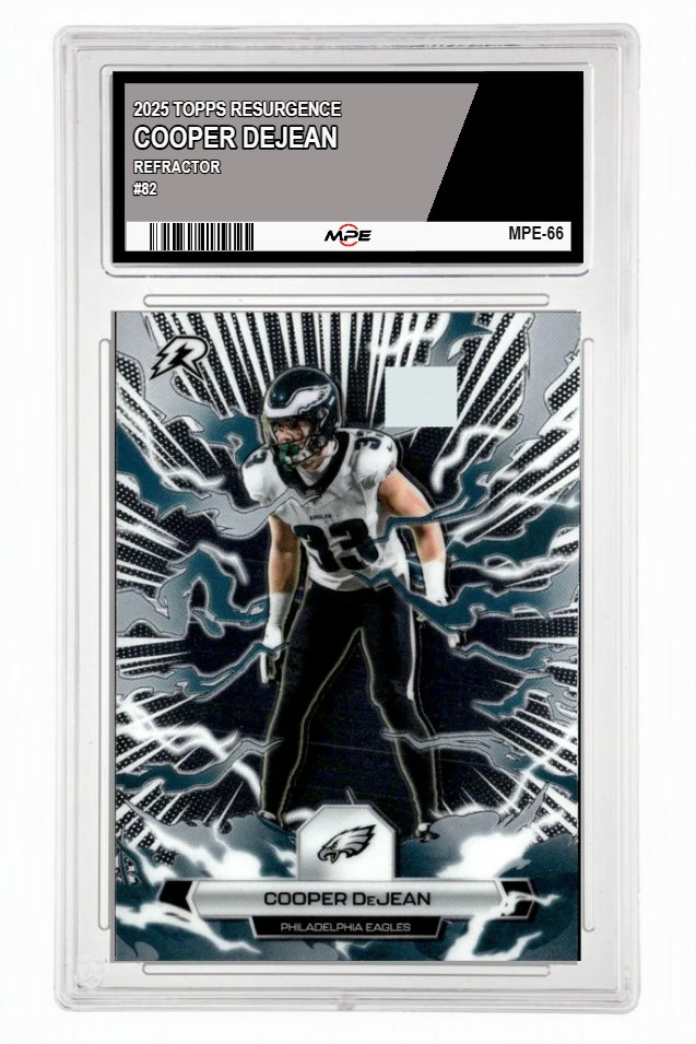 2025 RESURGENCE REFRACTOR #82 COOPER DEJEAN MPE 10 GEM/MT — graded card auctioned from the MPE vault