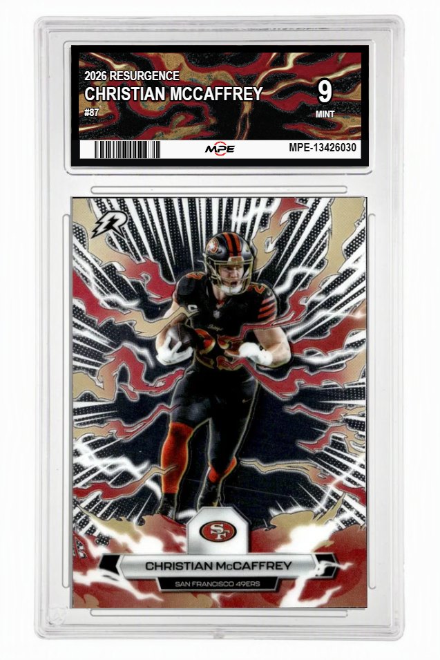 2026 RESURGENCE #87 CHRISTIAN MCCAFFREY MPE 9 MINT — graded card up for auction