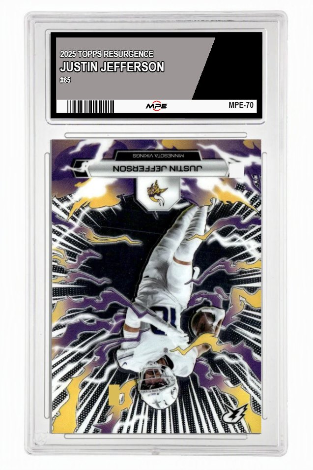 2025 RESURGENCE #65 JUSTIN JEFFERSON MPE 9 MINT — graded card up for auction