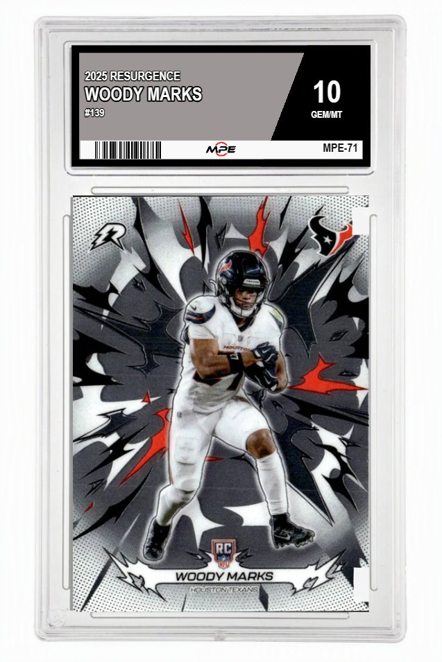 2025 RESURGENCE #139 WOODY MARKS MPE 10 GEM/MT — graded card auctioned from the MPE vault