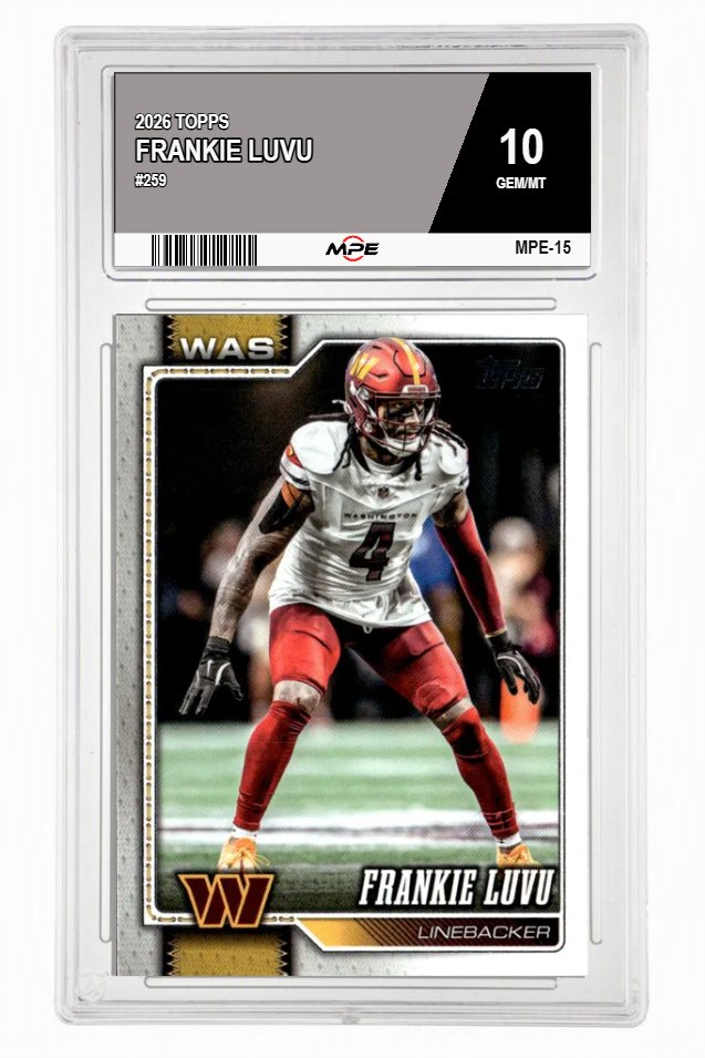 2026 TOPPS #259 FRANKIE LUVU MPE 10 GEM/MT — graded card auctioned from the MPE vault
