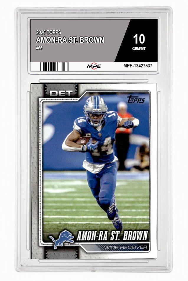 2026 TOPPS #66 AMON-RA ST. BROWN MPE 10 GEM/MT — graded card auctioned from the MPE vault