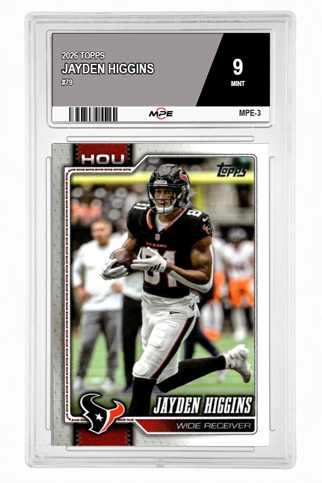 2026 TOPPS #79 JAYDEN HIGGINS MPE 9 MINT — graded card auctioned from the MPE vault