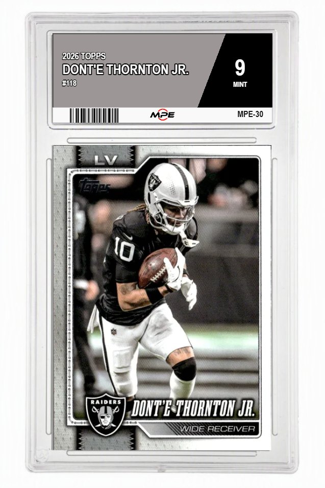 2026 TOPPS #118 DONT'E THORNTON JR. MPE 9 MINT — graded card auctioned from the MPE vault