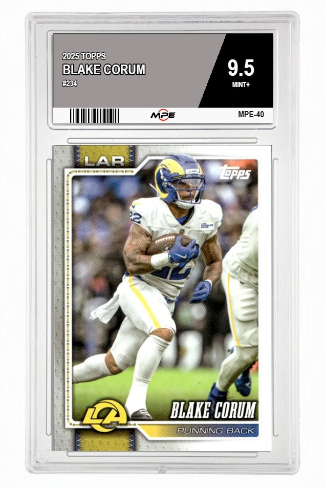 2025 TOPPS #234 BLAKE CORUM MPE 9.5 MINT+ — graded card auctioned from the MPE vault