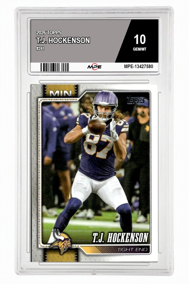 2026 TOPPS #241 T.J. HOCKENSON MPE 10 GEM/MT — graded card auctioned from the MPE vault