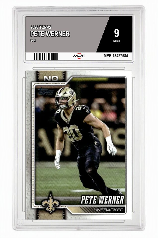 2026 TOPPS #44 PETE WERNER MPE 9 MINT — graded card auctioned from the MPE vault